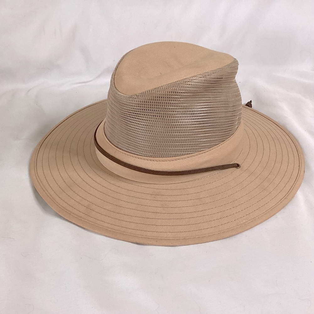 Turner Hats Tan Shade Hat w/ Leather Chin String